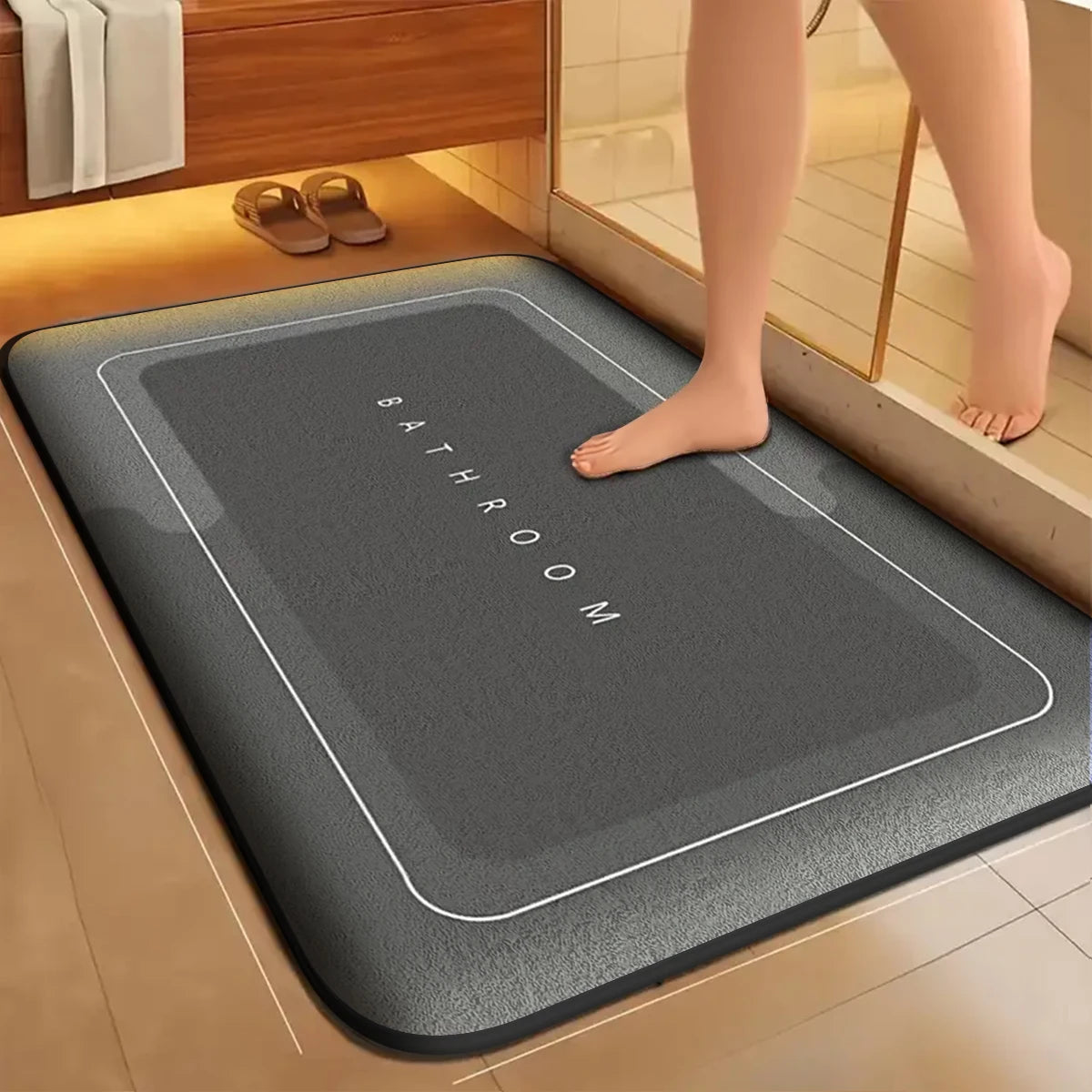 Flannel Bathroom Mat