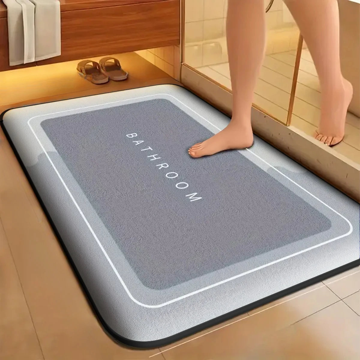 Flannel Bathroom Mat
