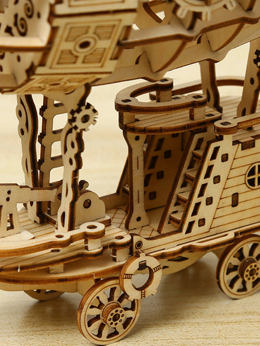 3D Wooden Airship Puzzle